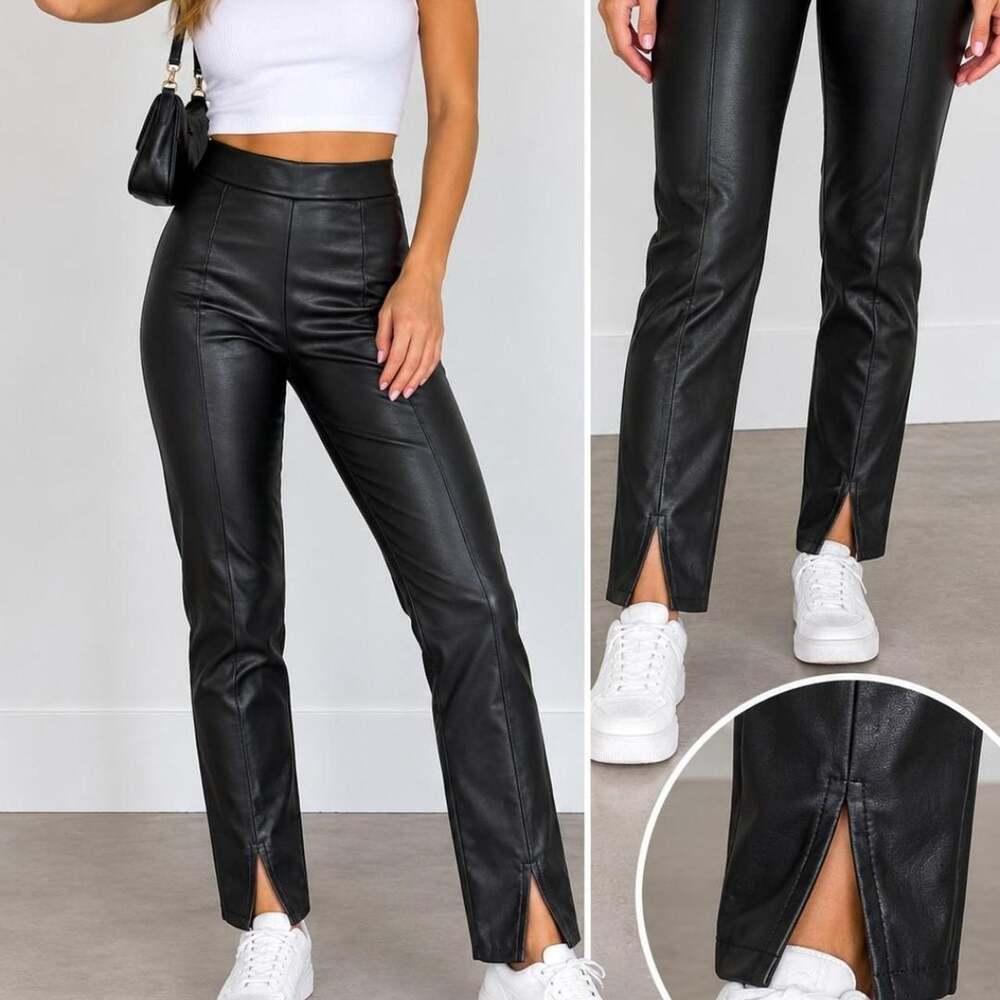 🖤 Blashe Black Faux Leather Pants – Size M